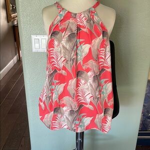 Tommy Bahama Pink Tropical Print Tank Top Relaxed Fit